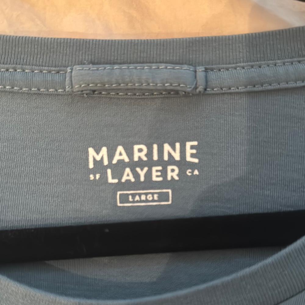 Marine Layer Sky Blue Tee with Serpent Design - Picture 5 of 7